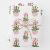 Pink Bow Ginger Jar Weihnachtsbaum Geschenkpapier Set (Beispiel)