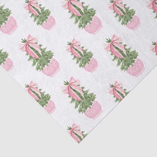 Pink Bow Ginger Jar Weihnachtsbaum Seidenpapier (Ausschnitt)
