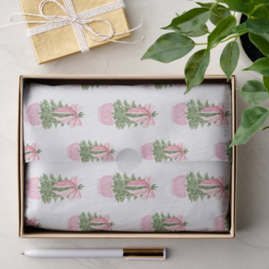 Pink Bow Ginger Jar Weihnachtsbaum Seidenpapier (Geschenk)