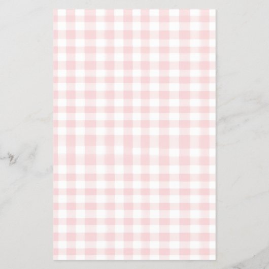 Pink Bow Gingham Baby Shower Bingo Flyer (Hinten)