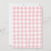 Pink Bow Gingham  Babyq baby shower invitation Einladung (Rückseite)