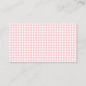 Pink Bow Gingham Sweet Baby Girl Dusche Vielen Dan Begleitkarte (Rückseite)