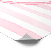 Pink Bow Girl 1st Birthday Welcome Poster (Ecke)