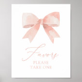 Pink Bow Girl Baby Duwer Favorit Schild (Vorne)