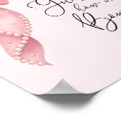  Pink Bow Girl Baby Shower Books for Baby Poster (Ecke)