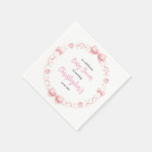 Pink Bow Girl Baby Shower – Cute & Fun Party Serviette (Ecke)