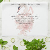 Pink Bow Girl Baby Shower Geschirrtuch (Gefaltet)