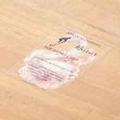 Pink Bow Girl Baby Shower Invitation Acryleinladungen (Ablage )