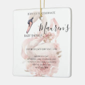 Pink Bow Girl Baby Shower Keramikornament (Links)