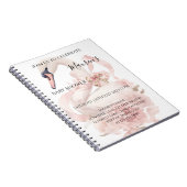 Pink Bow Girl Baby Shower Notizblock (Rechte Seite)