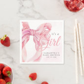 Pink Bow Girl Baby Shower Serviette (Beispiel)