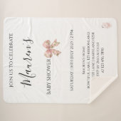Pink Bow Girl Baby Shower Sherpadecke (Vorderseite (Horizontal))
