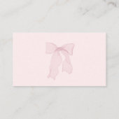 Pink Bow Girl Babyduschbücher für Kinder Begleitkarte (Rückseite)