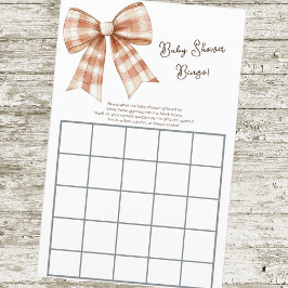 Pink Bow Girl Babydusche Bingo