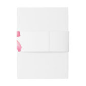 Pink Bow Girl Babydusche Einladungsbanderole (Rückseitenbeispiel)