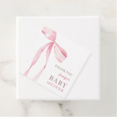 Pink Bow Girl Babydusche Geschenkanhänger (Beispiel)