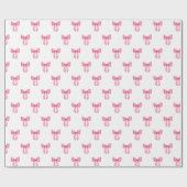 Pink Bow Girl Babydusche Geschenkpapier (Flach)