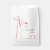 Pink Bow Girl Babydusche Geschenktütchen (Vorderseite)