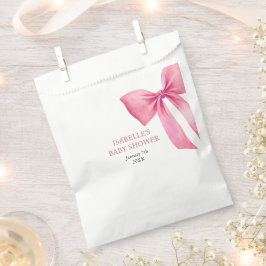 Pink Bow Girl Babydusche Geschenktütchen