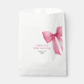 Pink Bow Girl Babydusche Geschenktütchen (Vorderseite)