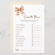 Pink Bow Girl Babydusche Preis Schätzung