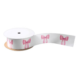 Pink Bow Girl Babydusche Satinband