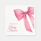 Pink Bow Girl Babydusche Serviette (Vorderseite)