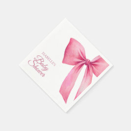 Pink Bow Girl Babydusche Serviette
