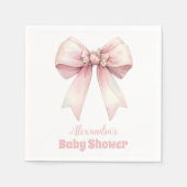 Pink Bow Girl Babydusche Serviette (Vorderseite)