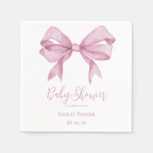 Pink Bow Girl Babydusche