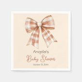 Pink Bow Girl Babydusche Serviette (Vorderseite)