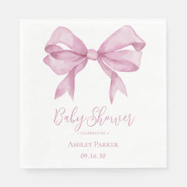 Pink Bow Girl Babydusche Serviette