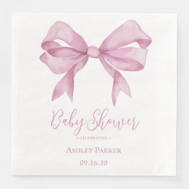 Pink Bow Girl Babydusche Serviette