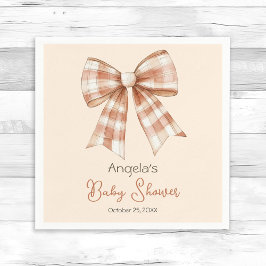 Pink Bow Girl Babydusche Serviette