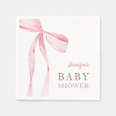 Pink Bow Girl Babydusche Serviette (Vorderseite)