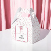 Pink Bow Girl Babydusche Wasserfarbe Geschenkschachtel