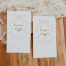 Pink Bow Girl Diaper Umschließungskarte