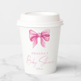 PINK BOW Girl Dusche Pappbecher