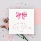 PINK BOW Girl Dusche Serviette