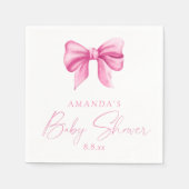 PINK BOW Girl Dusche Serviette (Vorderseite)