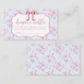 Pink Bow Girl Duschkopf Windelwanne Windelwanne Begleitkarte (Vorne/Hinten)