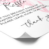 Pink Bow Girl Duschkopf Windelwanne Windelwanne Poster (Ecke)