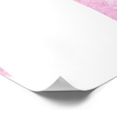 Pink Bow Girl Erster Geburtstag Meilenstein Geburt Poster (Ecke)