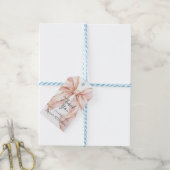 Pink Bow Girl First Birthday Party  Geschenkanhänger (Mit Garn)