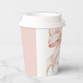 Pink Bow Girl First Birthday Party  Pappbecher (Rechts)