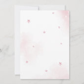 Pink Bow Girl Geburtstagsparty Dankeskarte (Rückseite)