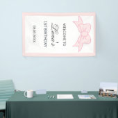 Pink Bow Girl Kids 1st Birthday Banner (Messeveranstaltung)