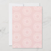 Pink Bow Girl Kids 1st Birthday  Dankeskarte (Rückseite)