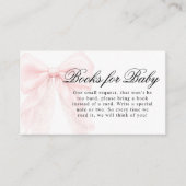Pink Bow Girl Modern Baby Shower  Begleitkarte (Vorderseite)
