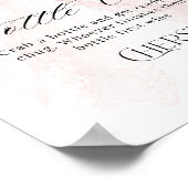 Pink Bow Girl Modern Baby Shower Bottle Chug Poster (Ecke)